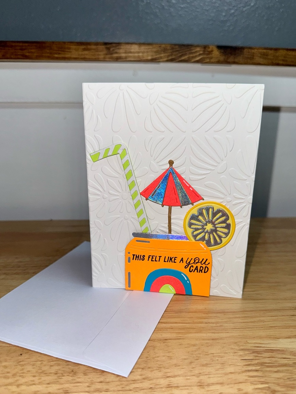 Hello Summer Soda Pop Card– Handmade Greeting Card Any Occassion